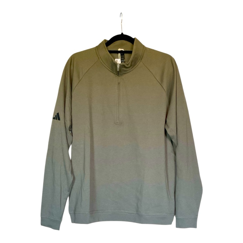 Adidas Olive Green Quarter-Zip Pullover
